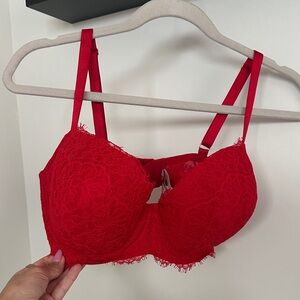 Victoria's Secret Vibrant Red Lace Bra